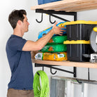 diy garage wall shelves brackets