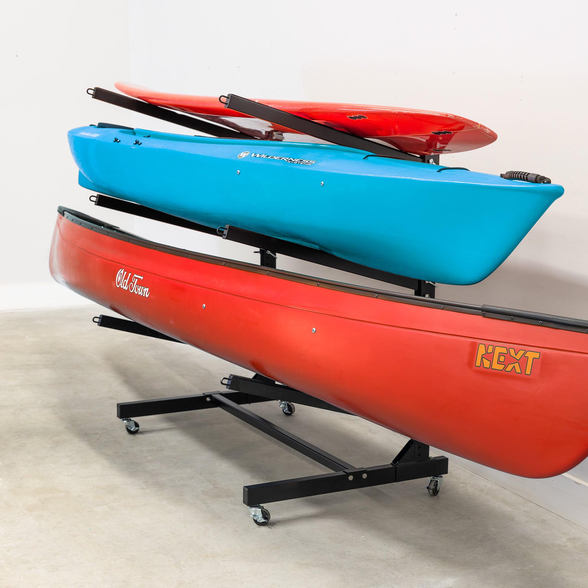 wheeled kayak storage rack