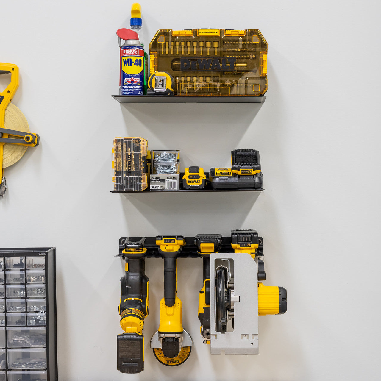 garage shelf and tool rack