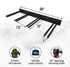 heavy duty ski wall rack