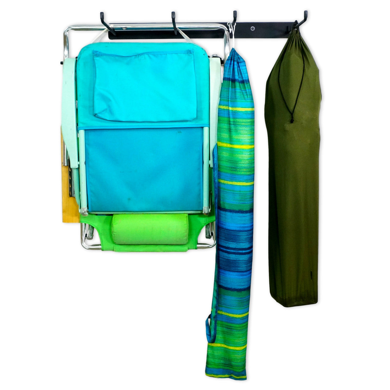 folding beach chair hanging storage