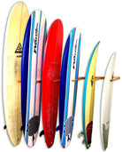 surfboard vertical wall rack indoor