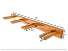 timber ski wall rack