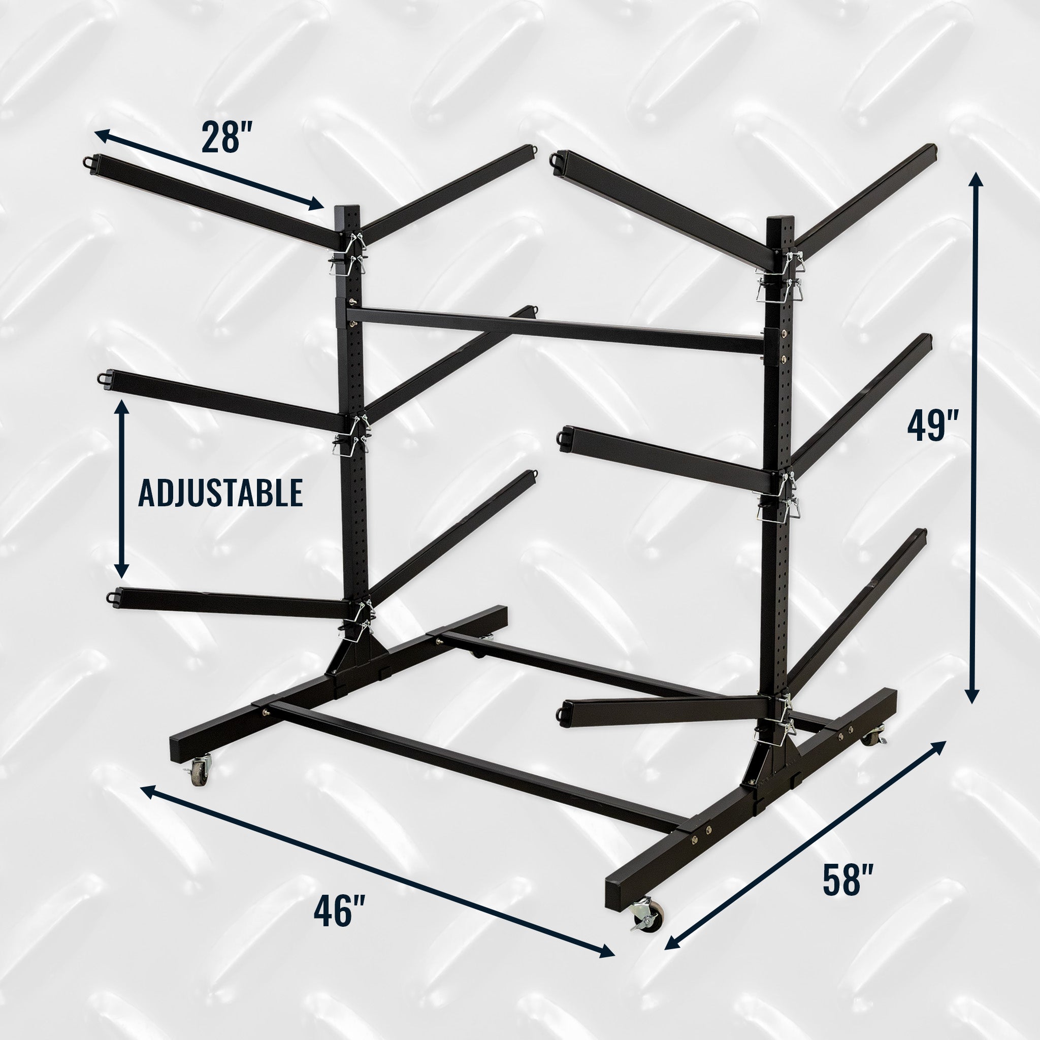 double sided kayak rack on wheels