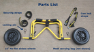 kayak hand cart parts