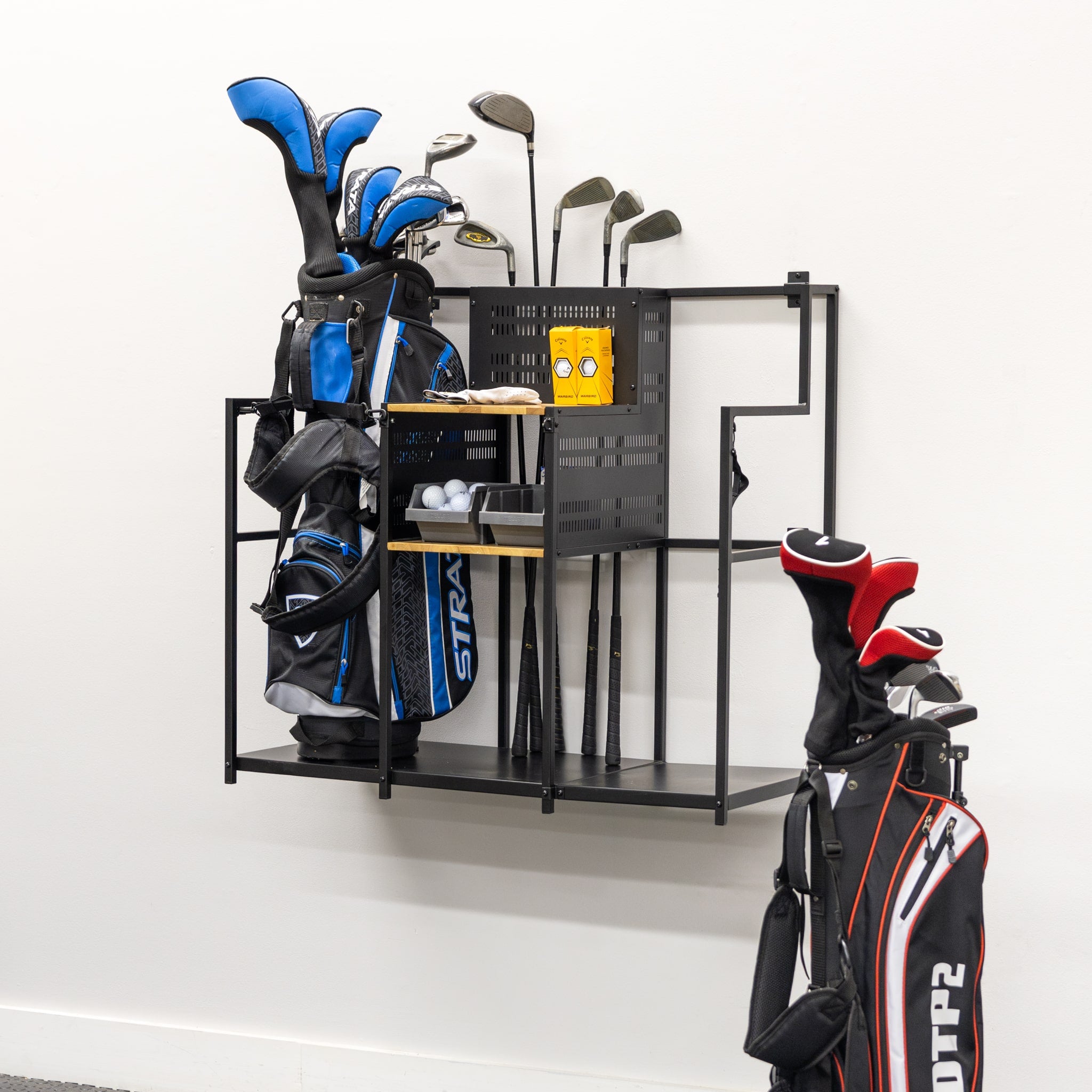 garage golf bag holder