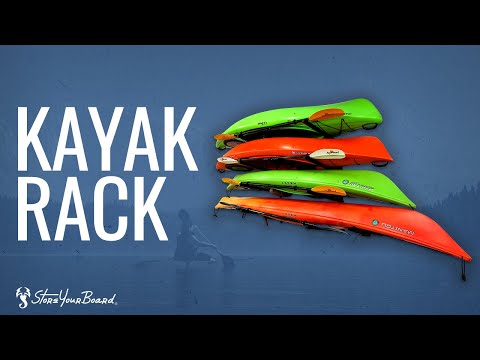 space-efficient indoor kayak storage