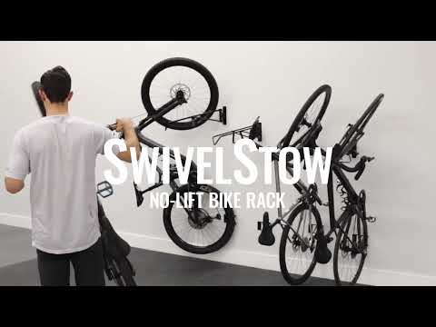 swivelstow no lift bike rack garage storage