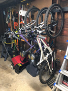 4 bike wall storage rack hooks