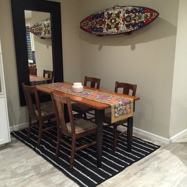 surfboard artwork home display rack for storage