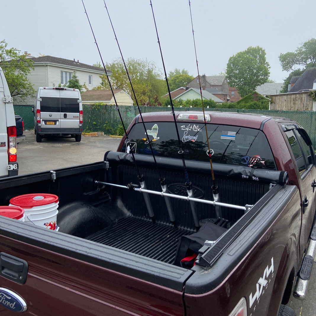 truck bed fishing rod holder