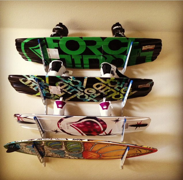wakeboard storage home wall rack