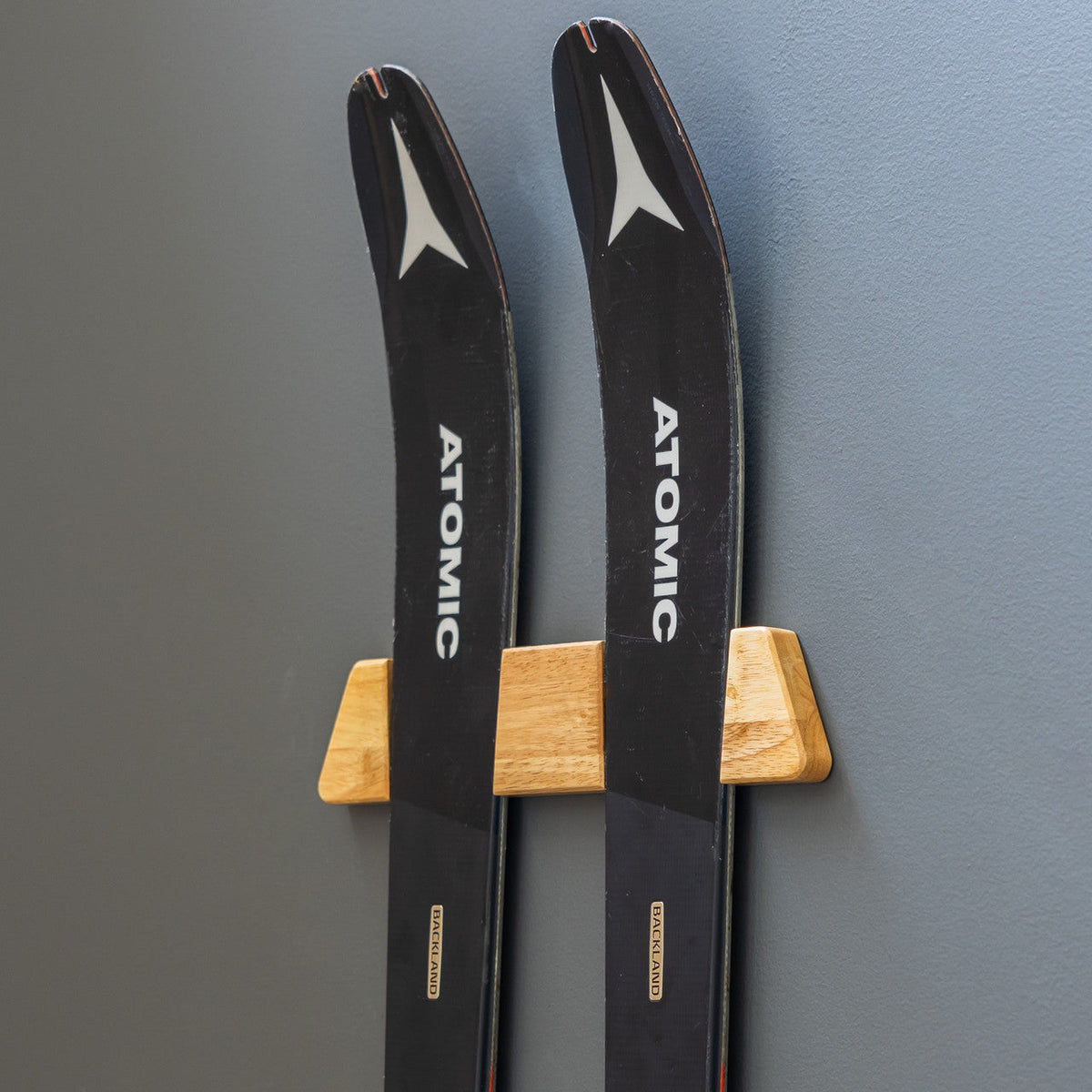 Wood Ski Display Rack Wall Mount, Garage Ski Hanger, Storage ...